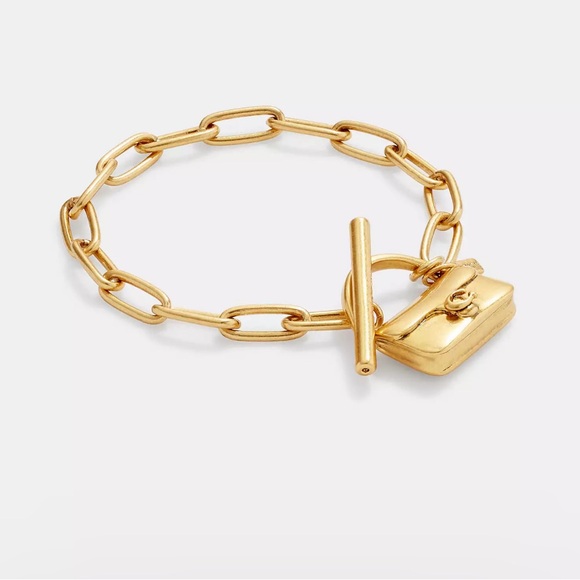 Coach Mini Handbag Charm Chain Link Bracelet - Picture 2 of 4